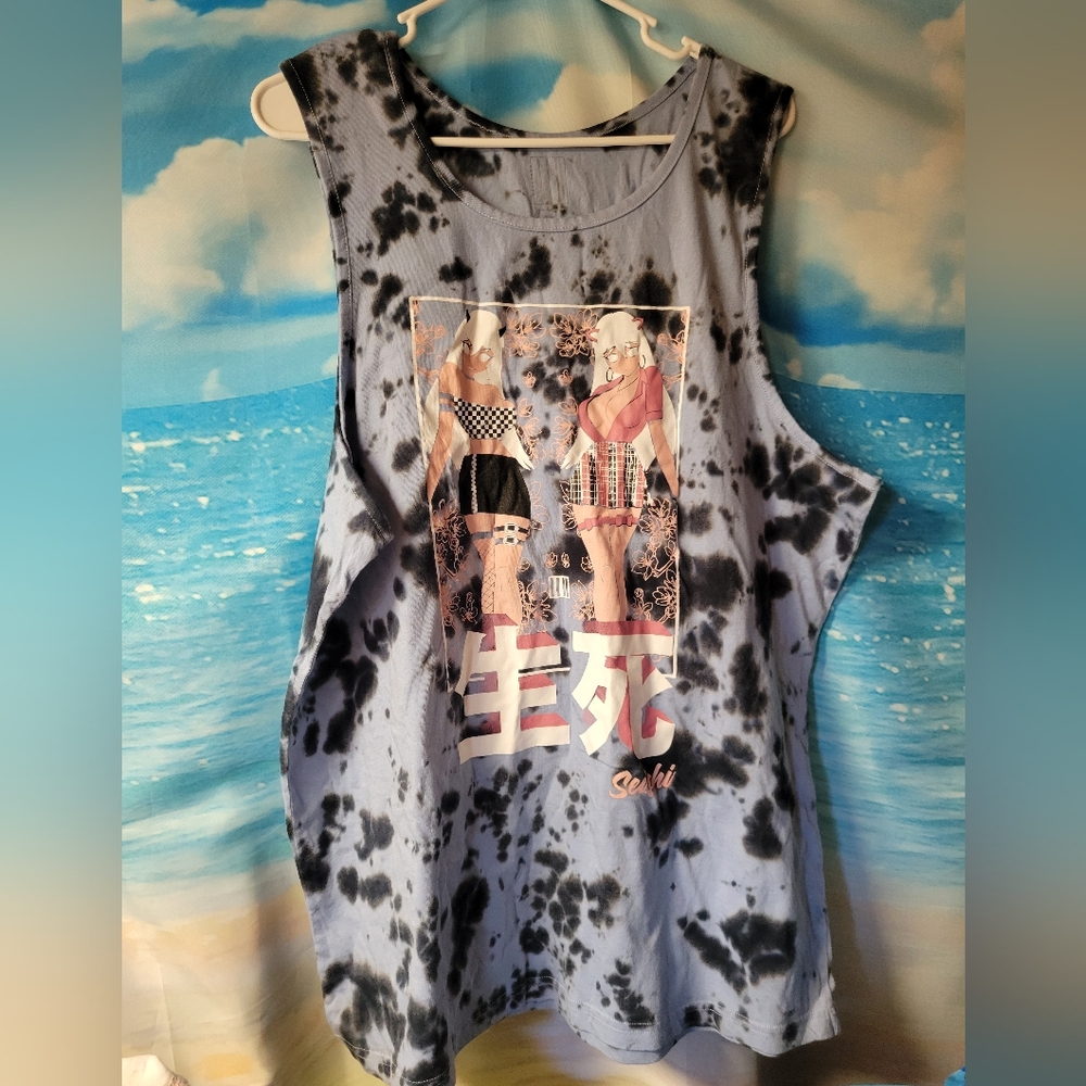 4 Iiii's Hot Topic NWOT Seishi Anime Tie Dye Tank Top Mens Size XL